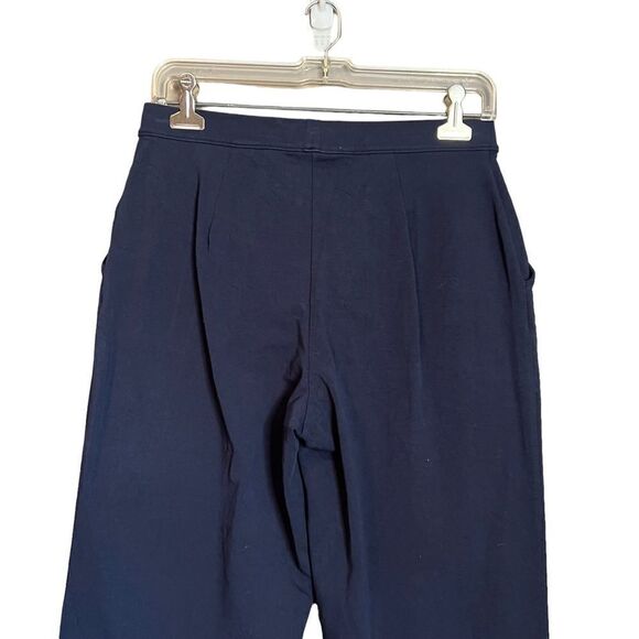 L.L. Bean navy knit straight leg pants. Size small petite - Picture 8 of 9